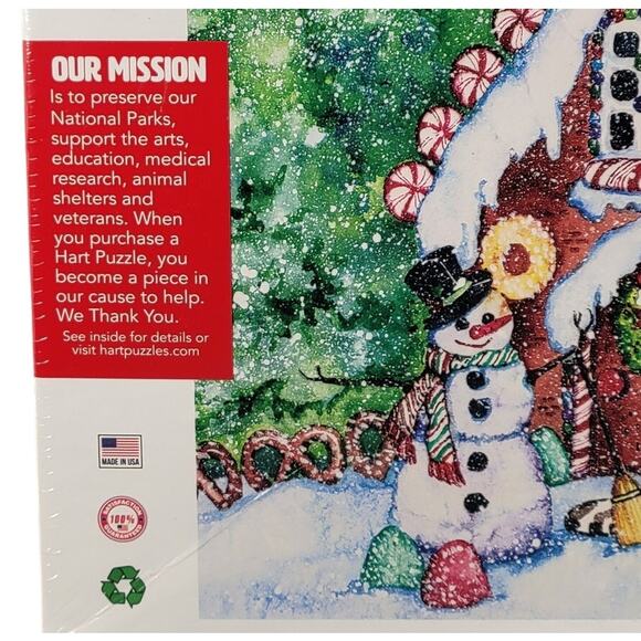 Gingerbread Cottage 1000 Piece Puzzle 24"x30" Sealed 2022 Hart Puzzles Christmas - Picture 3 of 12
